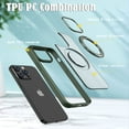 thumbnail image 6 of Designed for iPhone 15 Pro Case with Magnetic Invisible Stand [Military Drop Protection] [Compatible with MagSafe] Shockproof Anti-fall Ultra Slim Translucent Matte Phone Case Cover,Green, 6 of 6