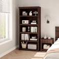 thumbnail image 4 of 5 Tier Wooden Bookshelf,Farmhouse Open Display Bookcase,Home Decor Furniture for Home Office, Living Room & Bedroom Storage,Floor Standing Unit, Vintage-Inspired, 4 of 5