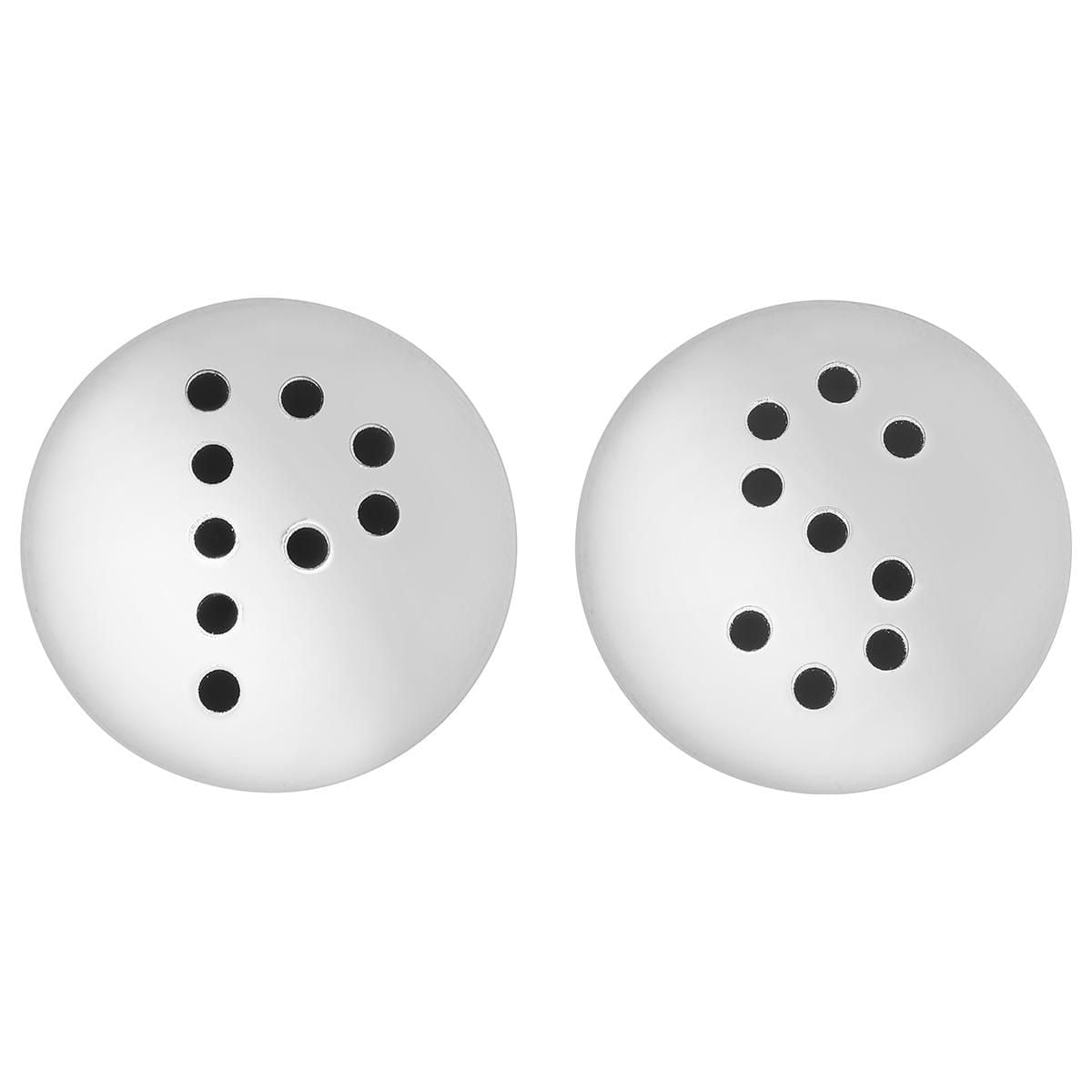 Trudeau Maison Century Stainless Steel 4.5-inch Salt and Pepper Shakers, Stainless Salt & pepper shaker