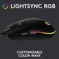 thumbnail image 2 of Logitech G102 Souris de Jeu Light Sync avec Éclairage RVB Personnalisable, 6 Boutons Programmables, Capteur de Qualité Gaming, Suivi 8 k dpi, Couleur 16,8 Mn, Poids Léger (Noir) (910-005802), 2 of 4