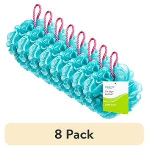Equate Tie Dye Bath Loofah, 8-Pack