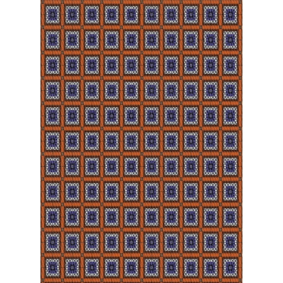 Ahgly Company Indoor Rectangle Patterned Rose Purple Novelty Area Rugs, 5' x 7'