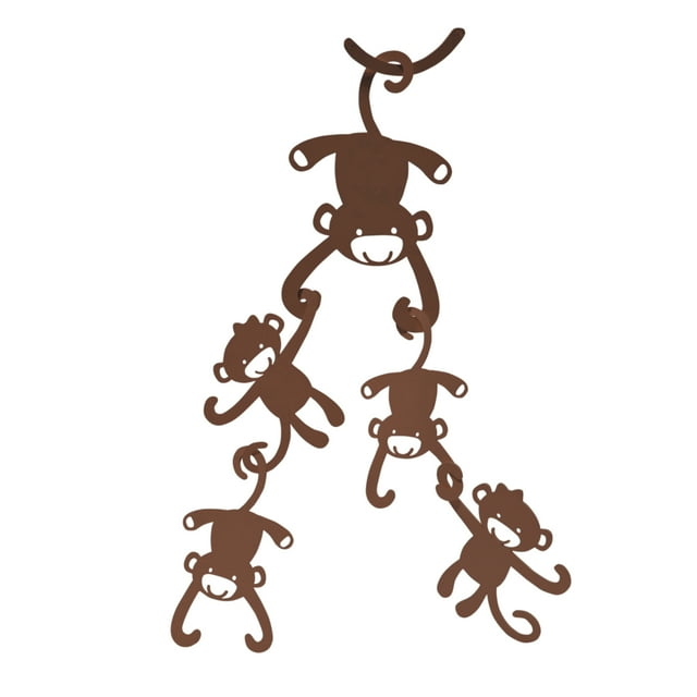 Lambs & Ivy Brown Monkey Wooden Nursery Ceiling Sculptures