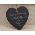 thumbnail image 2 of Darling Souvenir MADE WITH LOVE Personalized Mom's Birthday Engraved Slate Hanging Christmas Tree Ornament with String Custom Gift, 2 of 4