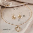 thumbnail image 4 of TFYZYY Heart Pendant Earrings Bracelet Jewelry Set | Heart-Shaped Necklace & Accessories | Alloy Jewelry for Couples | Perfect Gift for Anniversaries & Birthdays, 4 of 9