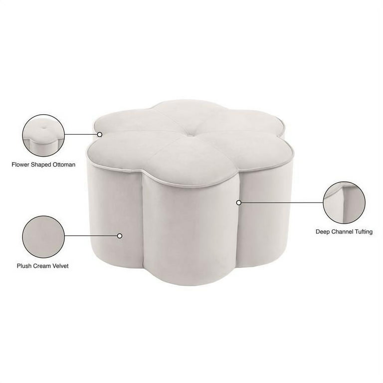 Meridian Furniture Daisy Velvet Ottoman Meridian Furniture Daisy Velvet Ottoman
