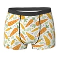 thumbnail image 6 of Men's Boxer Briefs, Cute Carrot Green Leaves Soft Comfy Mens Underwear Boxer Briefs Breathable With Widen Waist, 6 of 7