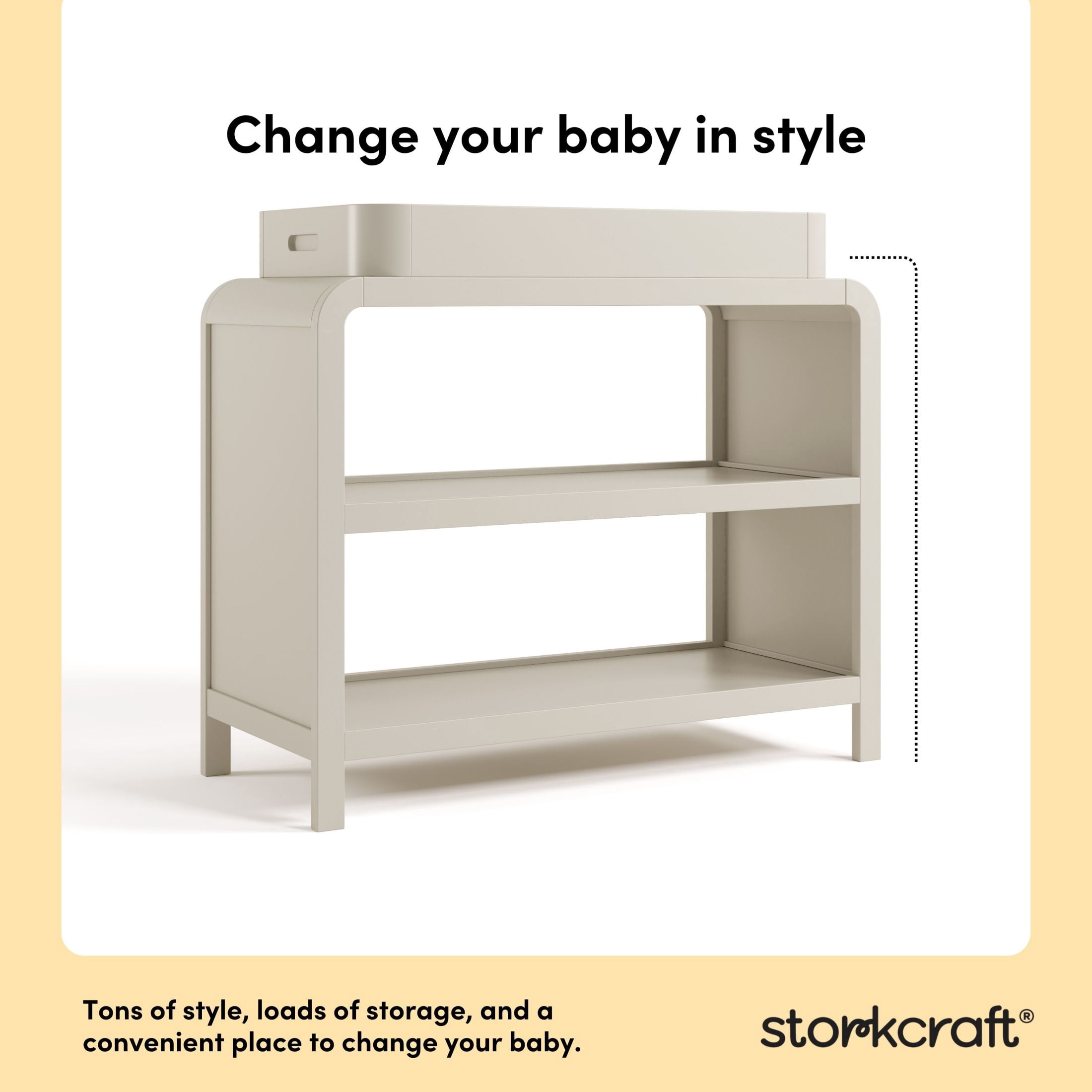 Storkcraft Santos Infant Changing Table, Frosted Oat