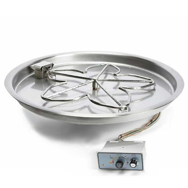 HPC Flame Sense Spark Ignition Fire Pit Burner Kit, 37" Pan, Propane