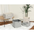 thumbnail image 7 of Unique Bargains Storage Cube Bin with Handles 1 Pack Collapsible Storage Basket Beige S, 7 of 7