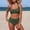 Army Green, variant on Naittoop Womens Bikini Sets V Neck Twist Front Swimsuits, Full Coverage Bottom Two Piece Bathing Suit Belly Control
