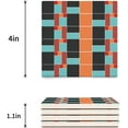thumbnail image 3 of FMSHPON Modern Geometric Pattern Set of 6 Coaster for Drinks, Absorbent Ceramic Stone Coasters Cup Mat with Cork Base for Home Kitchen Room Coffee Table Bar Decor, 3 of 4