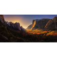 thumbnail image 2 of Zhang, Yan 14x9 Gold Ornate Wood Framed with Double Matting Museum Art Print Titled - Yosemite Firefall, 2 of 4