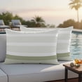 thumbnail image 4 of Outdoor Waterproof Pillow Covers Abstract Classic Stripes Decorative Throw Pillow Protectors,Pillowcase Cushion Cases for Patio Sofa Garden Couch,20x12in,Pack of 2, 4 of 13