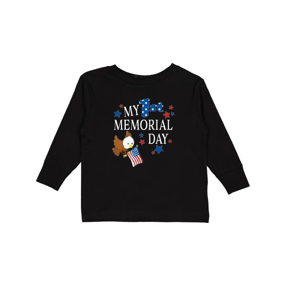 Inktastic My First Memorial Day- eagle Boys or Girls Long Sleeve Toddler T-Shirt