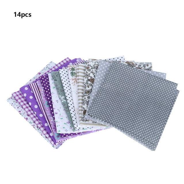 Oubit Cotton Cloth Assortment,25x25cm 14Pcs Various Beautiful Printed Fabric Assortment Printed Fabric Professional Grade