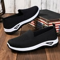 thumbnail image 6 of uvwlwu Women's Large Size Casual Shoes Breathable Mesh Women's Shoes On Lightweight Mom Shoes Soft Soled Versatile Shoes.(Black,8.5), 6 of 8