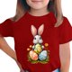 thumbnail image 1 of Camiseta Casual de Cuello Redondo Impresa Del Día de Pascua, Camiseta de Manga Corta de los Niños para la Diversión de las Vacaciones, 1 of 5