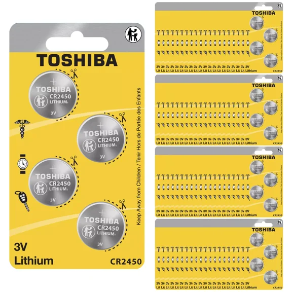Toshiba CR2450 3 Volt Lithium Coin Battery (120 Batteries)