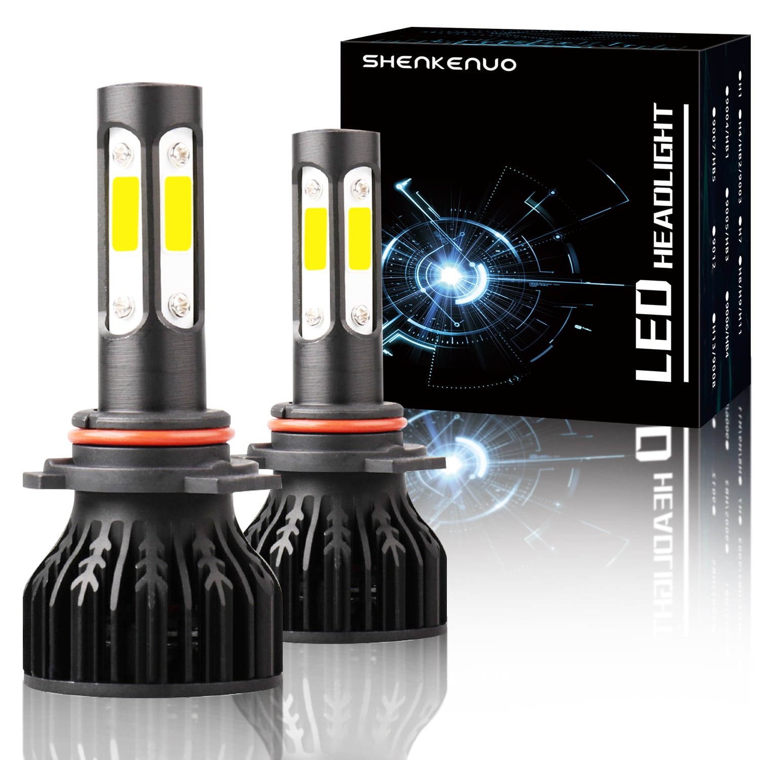 9012 LED Headlight for GMC Sierra 1500 2500 3500 HD 2014 2015 2016 High Low Beam 