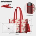 thumbnail image 5 of Teacher Tote Bag,Red Dinosaur Silhouette Pattern Teacher Utility Tote Bag,Large Work Tote Bags for Women with Multiple Pockets,Top Zipper Closure,13.8x10.6x6.7 Inch, 5 of 5