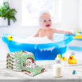 thumbnail image 6 of SKYSONIC Santa Claus with Candy Cane Baby Muslin Washcloths Face Towel, Christmas Burp Cloths Cotton Wipes 5 PCS Infant Wash Cloth for Newborn Boys Girls 12"x12", 6 of 7