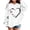 White, variant on Shadoumai Girls Stylish Long Sleeve Casual Pullover Hooded Sweatshirt Soft Fabric Warm Autumn Daily Outerwear for Kids, Girls Stylish Autumn Hooded Sweatshirt