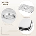 thumbnail image 6 of 6 PCS Steam Table Pan Lids, 13 x 10.6 x 0.8 Inches Solid Hotel Pan Covers, Bulk 304 Stainless Steel Roasting Food Tray Lids with Handle for Restaurant Catering, 6 of 6