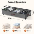 thumbnail image 5 of Under Bed Storage Containers, Under Bed Shoe Storage Organizer, Under Bed Storage with Wheels, Rolling Underbed Storage Bins for Clothes, Shoes, Blankets, 58L, 5 of 9