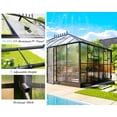 thumbnail image 4 of AMERLIFE 16x12x9.5 FT Polycarbonate Greenhouse- 6 FT Wall Height Outdoor Aluminum Greenhouses with 2 Ventilation and Rain Gutter, Double Doors with Hook, Walk-in Greenhouse for Backyard Garden, 4 of 8