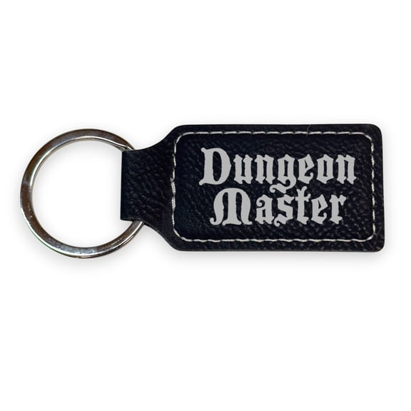 Keychain - Rectangle - Dungeon Master - Leather