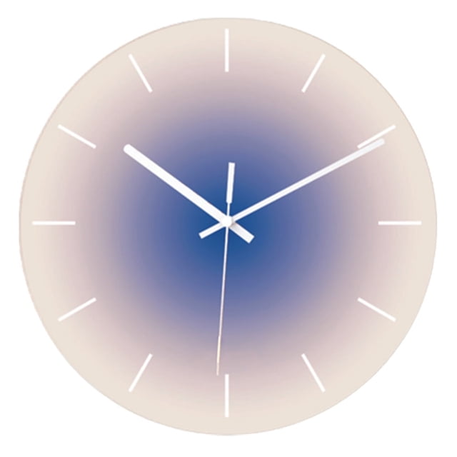 MesaSe Gradient Glass Hanging Clocks Noiseless Quartz Wall Watch Clock for Porch Balcony Corridor Use