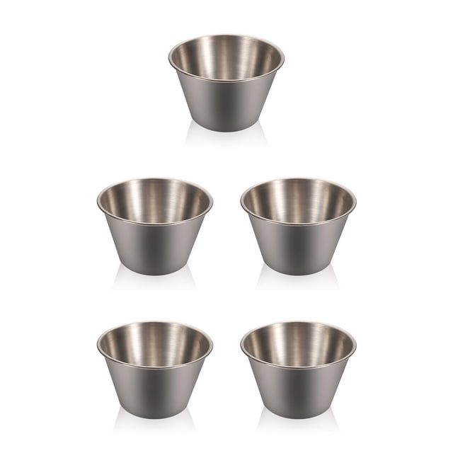 Yuarrent Taza de salsa, recipiente pequeño para sumergir condimentos, cuenco para servir, soporte de almacenamiento para condimentos, accesorios para Grande 5piezas