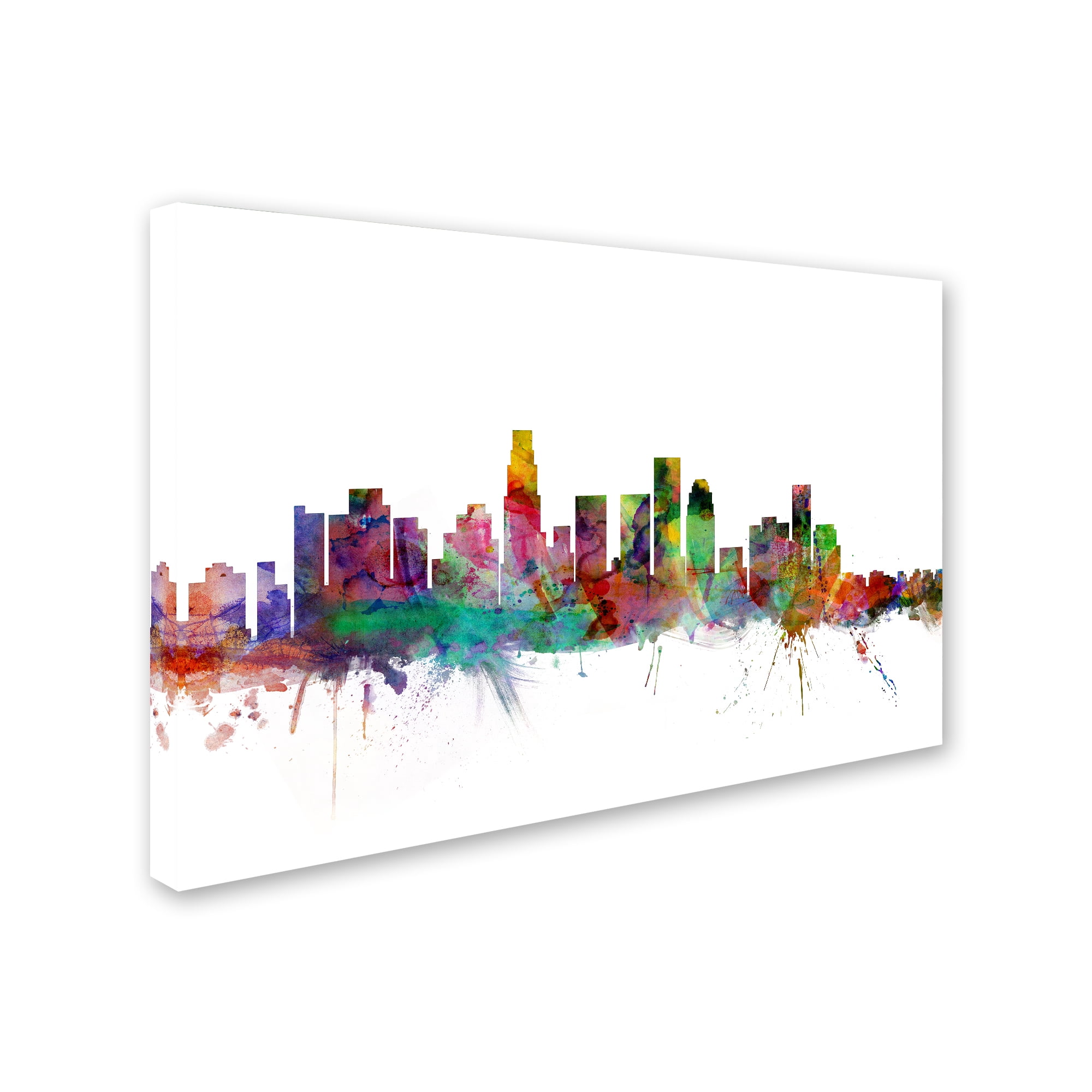 Trademark Fine Art 'Los Angeles California Skyline' Canvas Art by Michael Tompsett