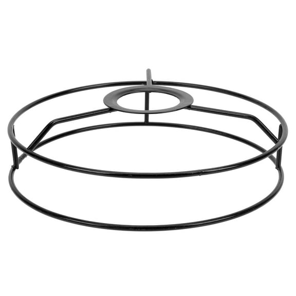 YSNOOWE 1Set Metal Lampshade Frame Ring Black Wire Table Lamp Shade Frame 11.8X11.8X1.6In For Chandelier