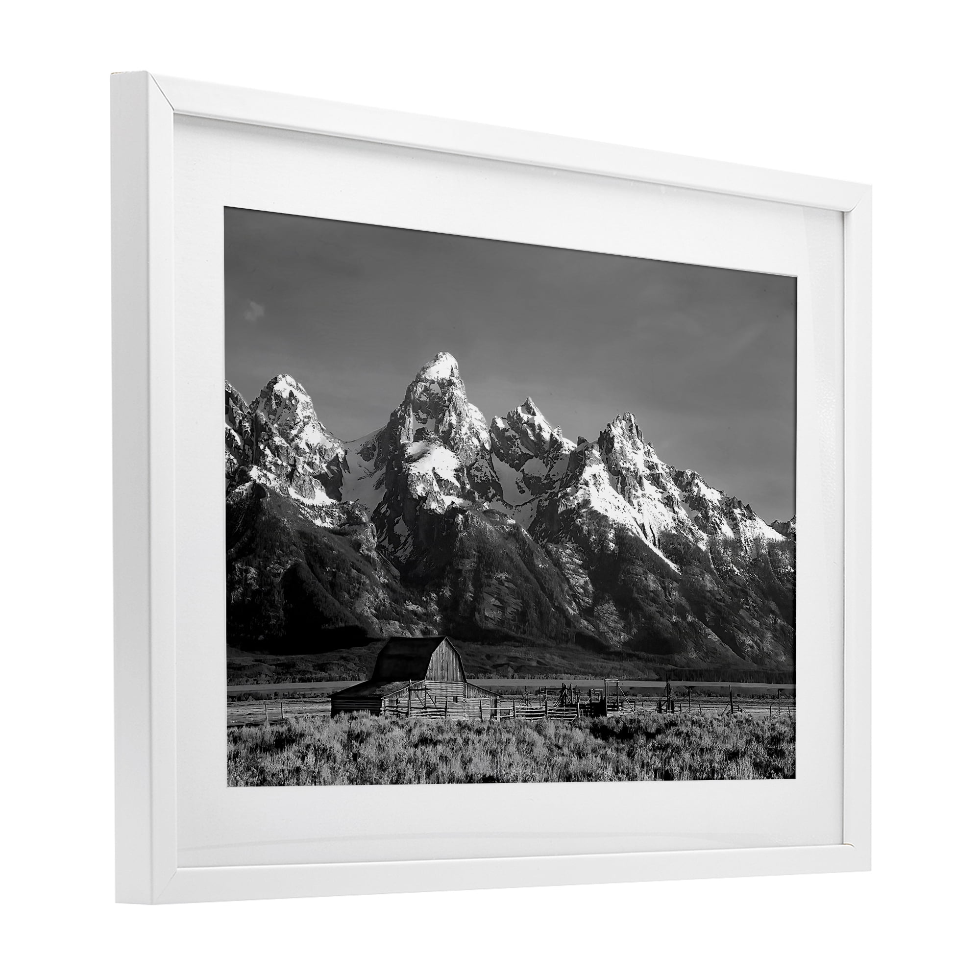 Stupell Industries John Moulton Barn Landscape White Framed Print Under Glass, design by Steve Toole