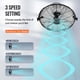thumbnail image 3 of Ventilador de pared VEVOR, 2 unidades, 18 pulgadas, ajuste manual de inclinación de 360 grados, 3 velocidades, alta velocidad, máx. 4000 CFM, ventilador industrial de pared para interiores, comercios, 3 of 9