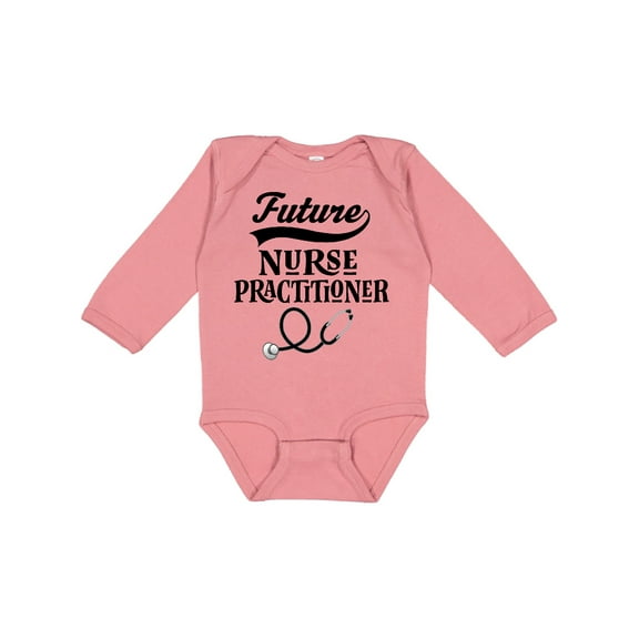 Inktastic Future Nurse Practitioner Girls Long Sleeve Baby Bodysuit