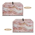 thumbnail image 4 of TSOVTHRID Pink Marble Texture Print Microwave Oven Dust Cover Microwave Oven Cloth Cover Stain Resistant Universal Case Protections Protector with Handle, 20.9"W x 15.7"D x 12.4"H, L, 4 of 7
