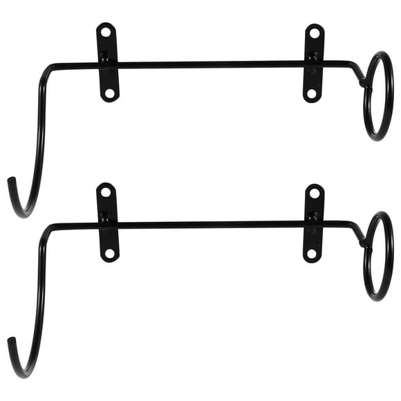 Black Iron Wine Rack for Storage Wall Hanging Design with Premium Build Quality and Elegant Finish 2 Pieces