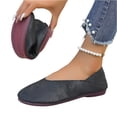 thumbnail image 5 of HTHLVMD Vintage Style Flats, Walking Shoes Women Slip On, Flat Shoes for Women Slip On Comfortable Walking Ballerina Shoes Ladies Cute Ballet Flats Pumps Low Wedge Dolly Shoes, Black 5.5, 5 of 8