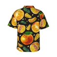 thumbnail image 3 of Daiia Tangerine Hawaiian Shirt for Men Gentle Cotton Regular Short Sleeve Casual-Small, 3 of 9