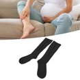 thumbnail image 1 of 1 Paire de Chaussettes de Compression à Fermeture Éclair pour Femmes, 15-20mmhg Bout Fermé avec Fermeture à Glissière Bas de Compression Hauteur Genou, 1 of 8