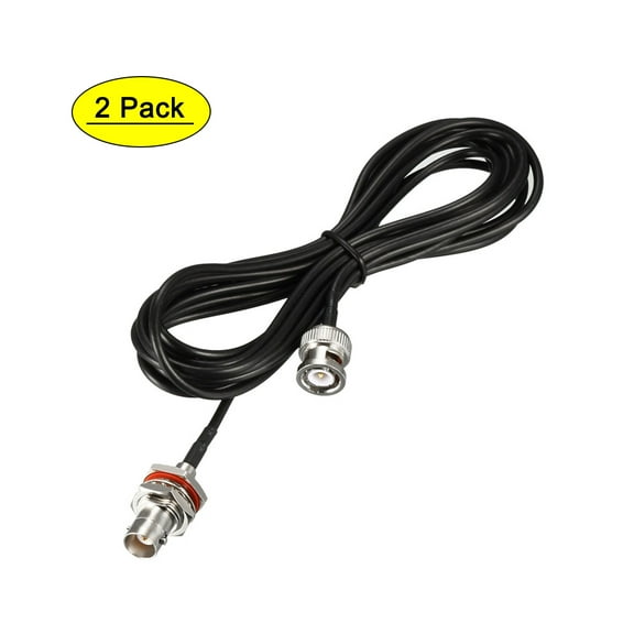 Uxcell BNC Male to Female Coaxial Jumper Cable 50 ohm 10-feet RG174 2 Pack