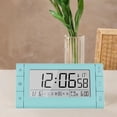 thumbnail image 3 of Reloj digital de escritorio, despertador portátil para adolescentes y niños y adultos. Azul, 3 of 5