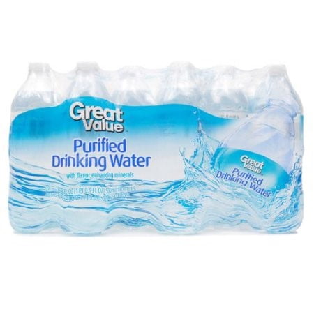 Great Value Purified Drinking Water, 16.9 Fl Oz, 24 Ct