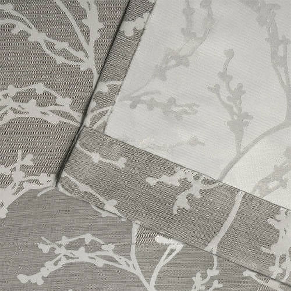 Exclusive Home Kilberry Woven Room Darkening Blackout Grommet Top Curtain Panel Pair, 52"x84", Ash Grey