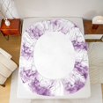 thumbnail image 5 of Homewish Purple Marble 4-Piece Full Size Sheets For Kids Teens Adults,Abstract Gradient Bed Sheets,Marbling Watercolor Lightweight Sheet Sets,Microfiber Bedroom Decor, 5 of 7