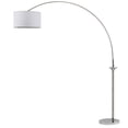thumbnail image 3 of Safavieh LIT4352A Lighting Collection Mira 84" Shiny Nickel Arc Floor Lamp, 3 of 5