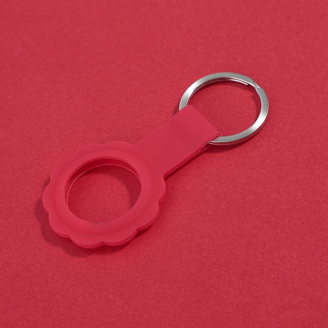 VeekiVeeki Creative Flower Tracking Locator Silicone Case, Protective Cover with Keychain Ring, Anti-LoFY and Safety, Portable Protective Bumper Case Protective Sleeves Compatible with AirTagFY-001